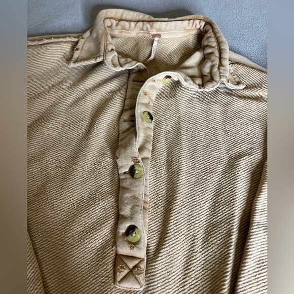 Free People Distressed Shirt Dress Size Small - Picture 8 of 16